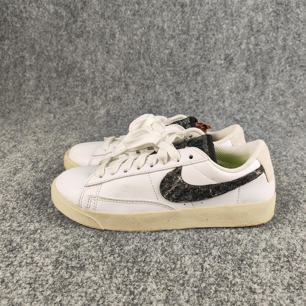 Nike Blazer Low '77 Shoes Womens Size 6 White Leather Casual Sneakers DA4934-100